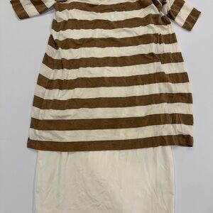 Bailey 44 Brown and White Striped Top